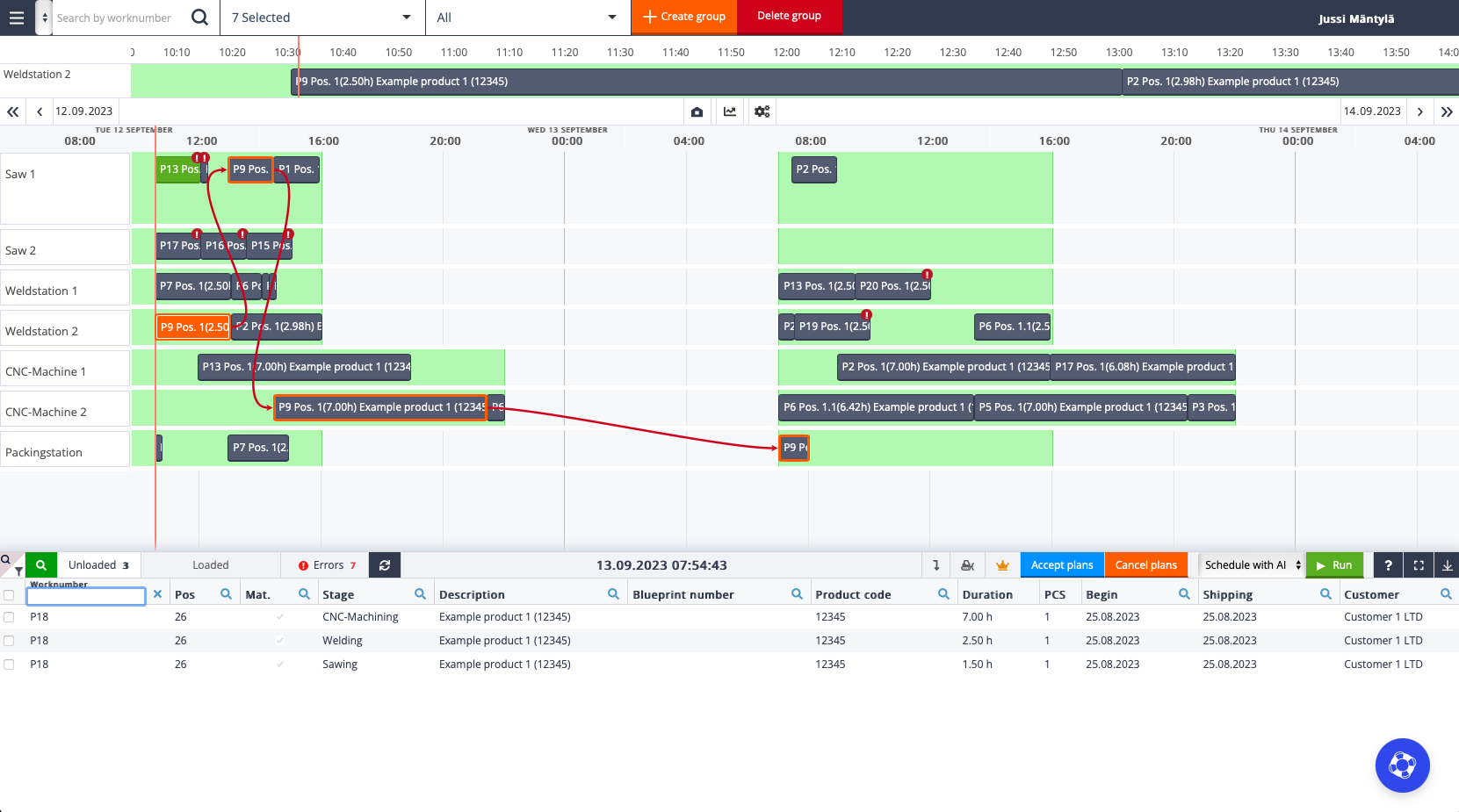 screenshot of SkyPlanner APS